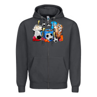 Smoke Soccer Coffee Cups Zipper Hoodie - FaDigitalArtStudio