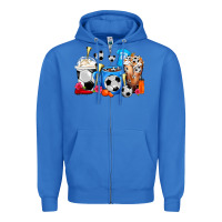 True Royal Soccer Coffee Cups Zipper Hoodie - FaDigitalArtStudio