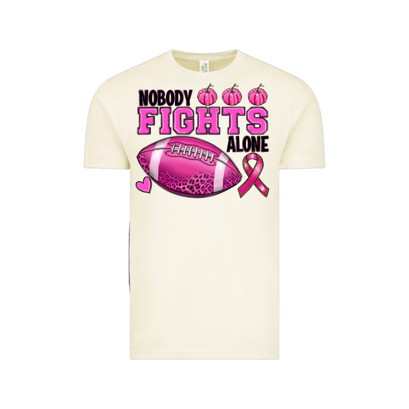 Nobody Fights Alone Breast Cancer Vintage Tee by RanaPortraitStore | Teevron