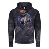 Cloud Black Raccoon with Flowers Vintage Hoodie - Bettercallsaul