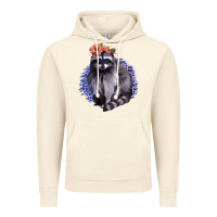 Vintage Artic Raccoon with Flowers Vintage Hoodie - Bettercallsaul