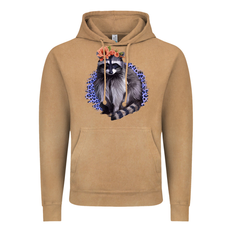 Raccoon With Flowers Vintage Hoodie by Bettercallsaul | Teevron