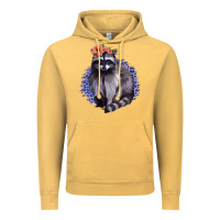 Vintage Mustard Raccoon with Flowers Vintage Hoodie - Bettercallsaul