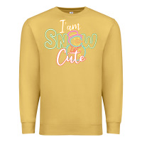 Antique Gold T am SNOW CUTE Premium Sweatshirt - CowhideDigitalArt