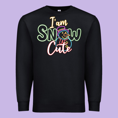 T Am Snow Cute Premium Sweatshirt Designed By Cowhidedigitalart
