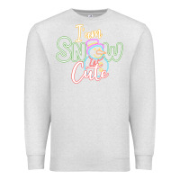 Oatmeal Heather T am SNOW CUTE Premium Sweatshirt - CowhideDigitalArt