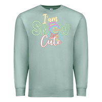 Seafoam T am SNOW CUTE Premium Sweatshirt - CowhideDigitalArt