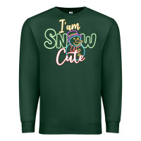 Sports Green T am SNOW CUTE Premium Sweatshirt - CowhideDigitalArt