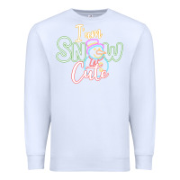 White T am SNOW CUTE Premium Sweatshirt - CowhideDigitalArt