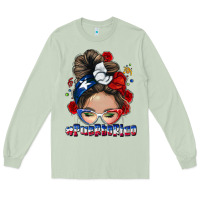 Matcha Puerto Rico messy bun Long Sleeve Tee - NancyCooperArtShop