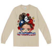 Mushroom Puerto Rico messy bun Long Sleeve Tee - NancyCooperArtShop