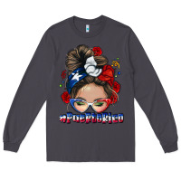Smoke Puerto Rico messy bun Long Sleeve Tee - NancyCooperArtShop