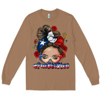 Toasted Coconut Puerto Rico messy bun Long Sleeve Tee - NancyCooperArtShop
