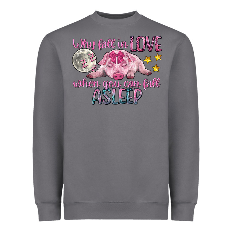 Why Fall In Love When You Can Fall Asleep Heavyweight Sweatshirt by CowGirlArtShop | Teevron