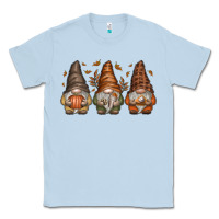 Dusty Blue fall gnomes Classic Tee - SublimationCraftShop