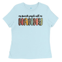 Baby Blue my favorite people call me nanny Ladies Tee - MaliasSmallBusiness