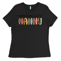 Black my favorite people call me nanny Ladies Tee - MaliasSmallBusiness