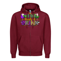 Burgundy This girl needs a drink Zipper Hoodie - FaDigitalArtStudio