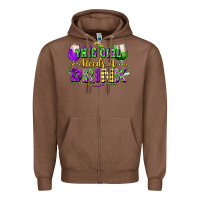 Chestnut This girl needs a drink Zipper Hoodie - FaDigitalArtStudio