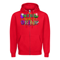 Red This girl needs a drink Zipper Hoodie - FaDigitalArtStudio