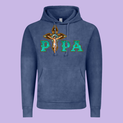 Papa Jesus With Cross Vintage Hoodie Designed By Bettercallsaul