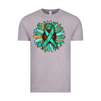 Vintage Zinc Ovarian Liver Cancer Awareness Sunflower Vintage Tee - RanaPortraitStore