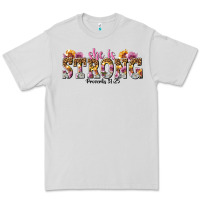 Dove Grey she is strong proverbs 31 25 Premium Tee - NancyCooperArtShop