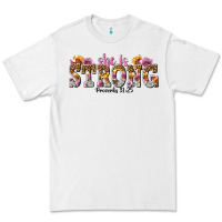 White she is strong proverbs 31 25 Premium Tee - NancyCooperArtShop