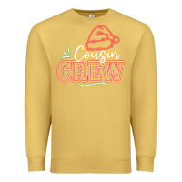 Antique Gold cousin crew Premium Sweatshirt - CowhideDigitalArt