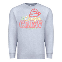Heather Grey cousin crew Premium Sweatshirt - CowhideDigitalArt