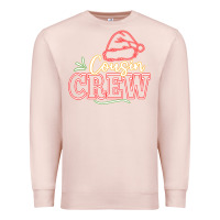 Pale Pink cousin crew Premium Sweatshirt - CowhideDigitalArt