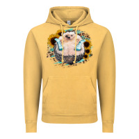 Vintage Mustard Hedgehog with Sunflower Vintage Hoodie - Bettercallsaul