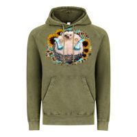 Vintage Olive Hedgehog with Sunflower Vintage Hoodie - Bettercallsaul