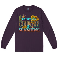 Plum Raised on Country and Sunshine Long Sleeve Tee - texasbilliewilder