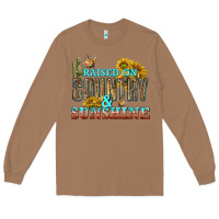 Toasted Coconut Raised on Country and Sunshine Long Sleeve Tee - texasbilliewilder