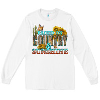 White Raised on Country and Sunshine Long Sleeve Tee - texasbilliewilder