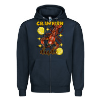 Navy Mardi Gras Crawfish dude Zipper Hoodie - FaDigitalArtStudio