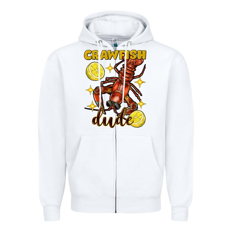Mardi Gras Crawfish Dude Zipper Hoodie by FaDigitalArtStudio | Teevron