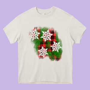 Christmas Patch Heavy Core Tee Designed By Adodesignshop