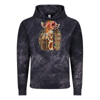 Cloud Black Giraffe with Floral Vintage Hoodie - Bettercallsaul