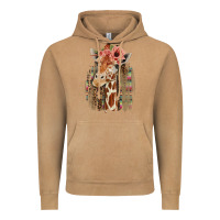 Vintage Camel Giraffe with Floral Vintage Hoodie - Bettercallsaul