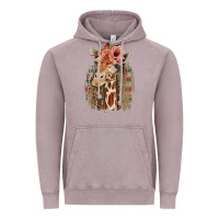 Vintage Zinc Giraffe with Floral Vintage Hoodie - Bettercallsaul