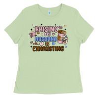 Matcha raising my husband is exhausting Ladies Tee - MaliasSmallBusiness