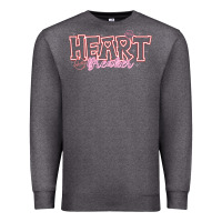 Charcoal Heather Heart Breaker Valentine Premium Sweatshirt - CowhideDigitalArt