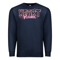 Navy Heart Breaker Valentine Premium Sweatshirt - CowhideDigitalArt