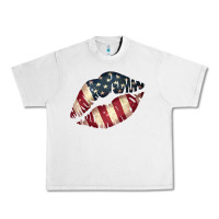 Lunar Rock Vintage American Flag Lips Urban Heavy Tee - Bettercallsaul