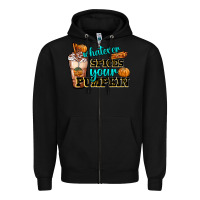Black whatever spice your pumpkin coffee cup Zipper Hoodie - FaDigitalArtStudio