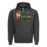 Charcoal Heather whatever spice your pumpkin coffee cup Zipper Hoodie - FaDigitalArtStudio
