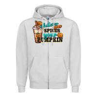 Dove Grey whatever spice your pumpkin coffee cup Zipper Hoodie - FaDigitalArtStudio