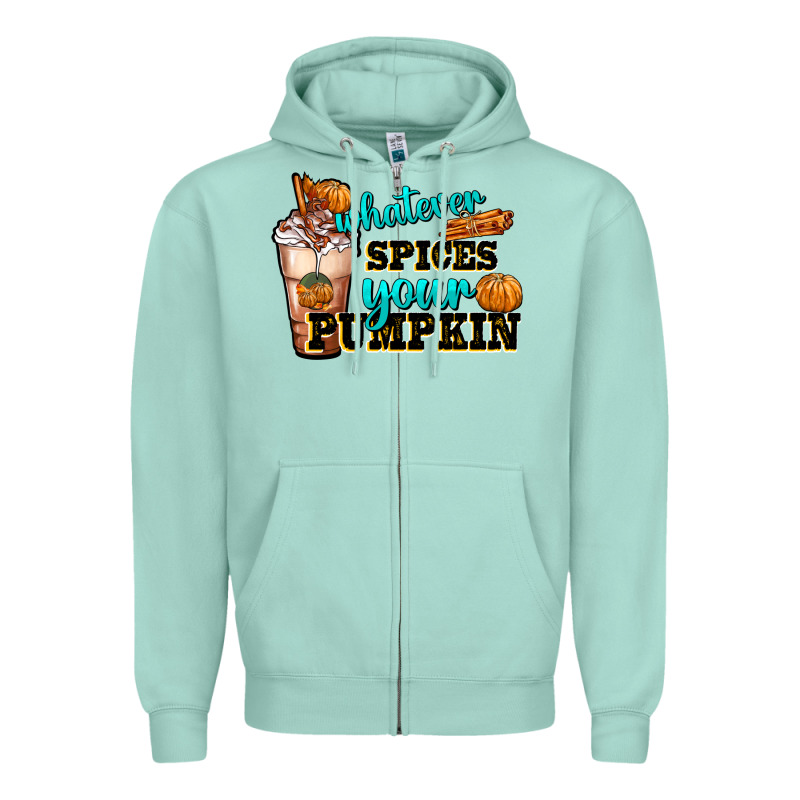 Whatever Spice Your Pumpkin Coffee Cup Zipper Hoodie by FaDigitalArtStudio | Teevron